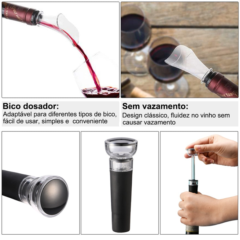 Kit Abridor de Vinho Elétrico