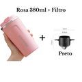 Copo Térmico de  Viagem  Para Café/Chá  ou  Filtro de Café Reutilizável de Aço Inox