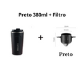 Copo Térmico de  Viagem  Para Café/Chá  ou  Filtro de Café Reutilizável de Aço Inox