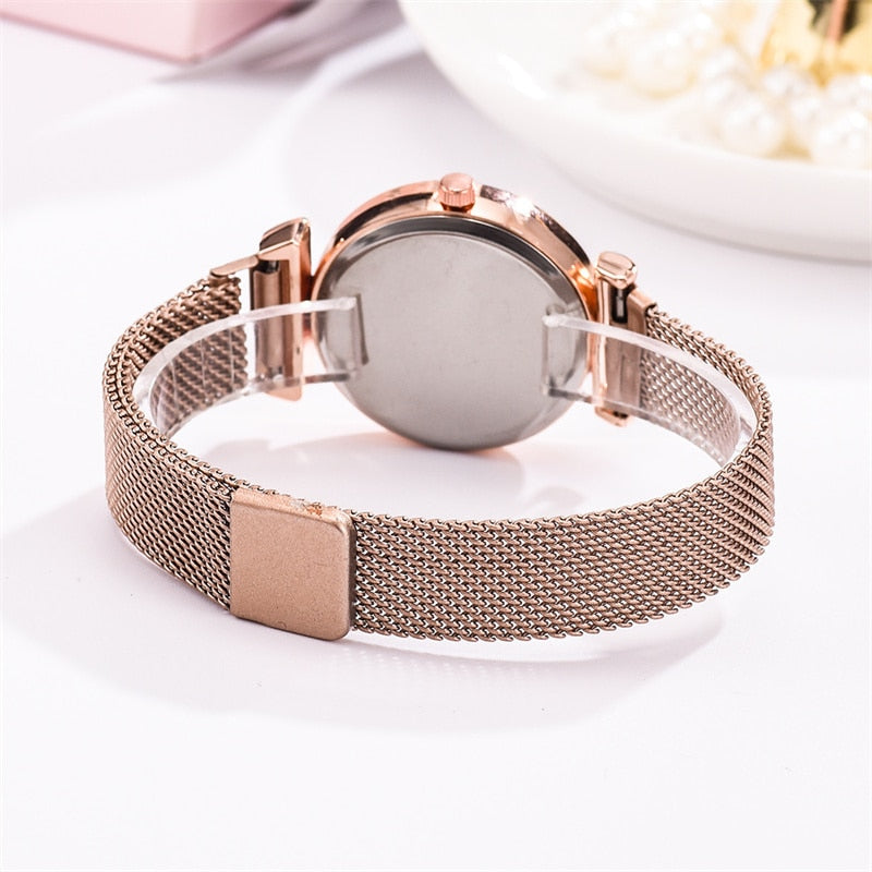 Relógio de quartzo Feminino com Bracelete